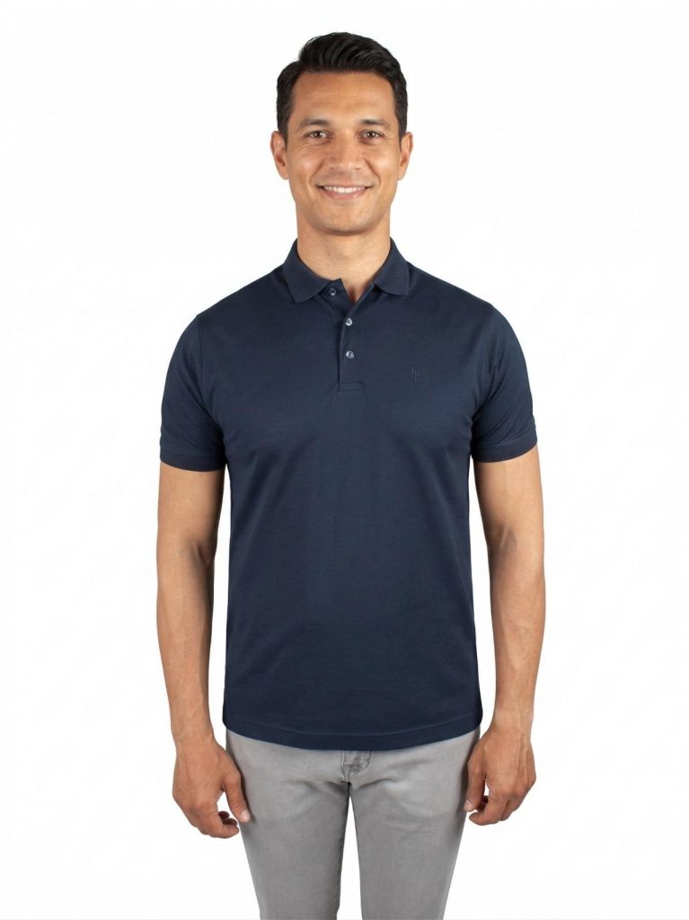 FORMENTİ Regular Fit Merserize  Polo Yaka Tişört 6035 - Lacivert