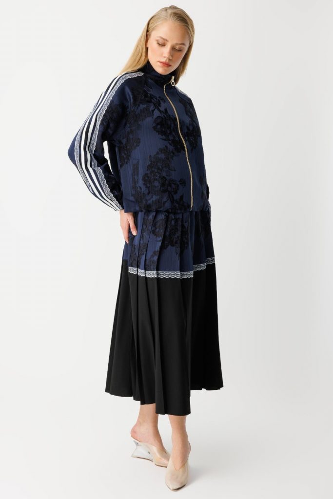 Ghisa Dantel Detaylı 2"li Takım  3248 - Lacivert