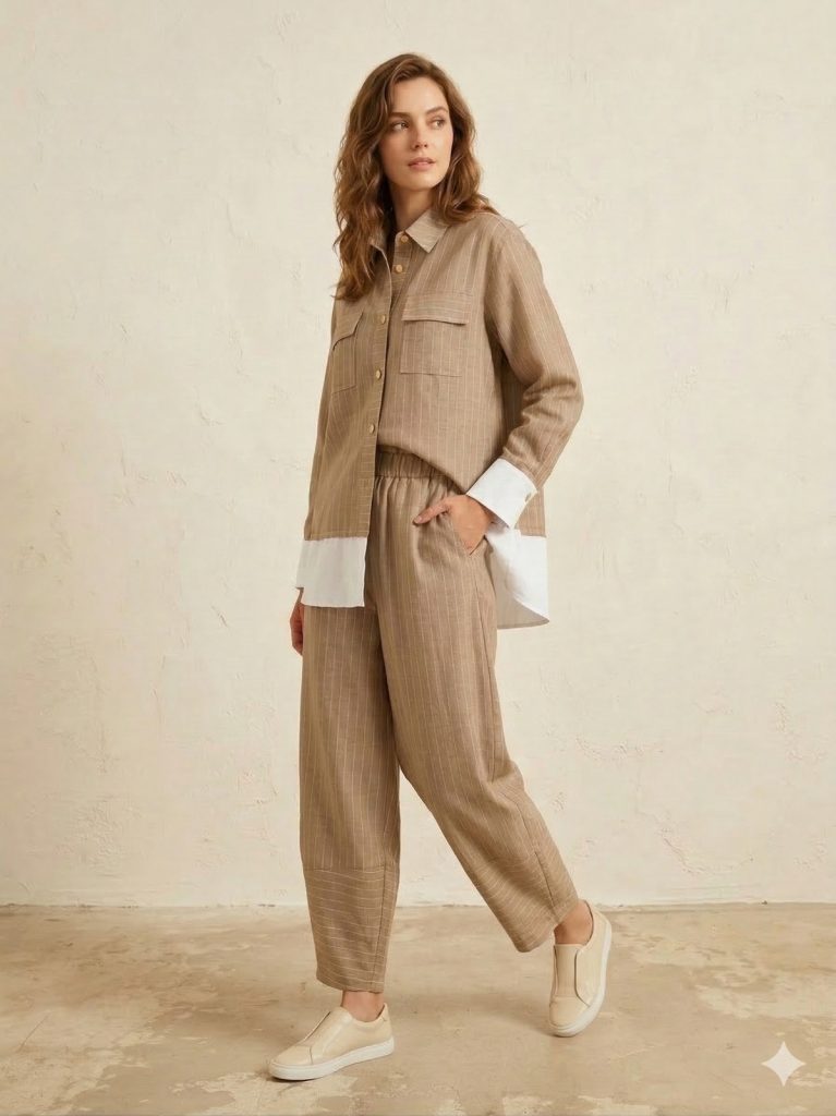 GHİSA Cep Detaylı 2'Lİ Takım 9172 - BEJ