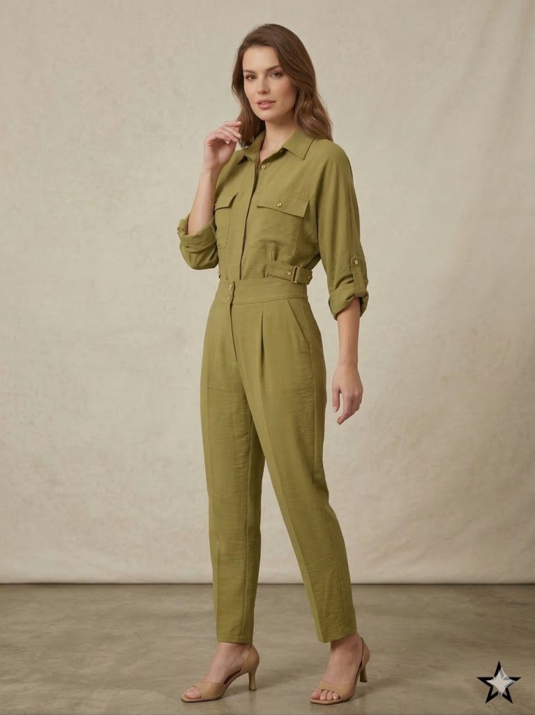 GHİSA Kemer Detaylı 2'Lİ TAKIM 9189 - YEŞİL