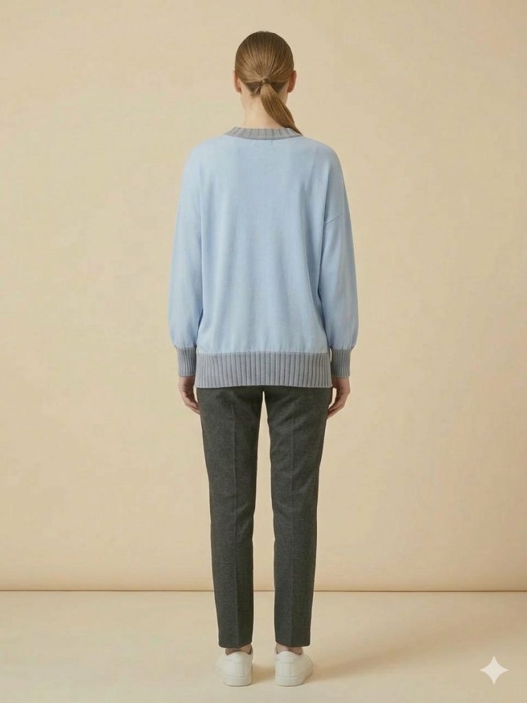 GHİSA Kol ve Belden Lastik Detaylı Tunik 4422 - MAVİ