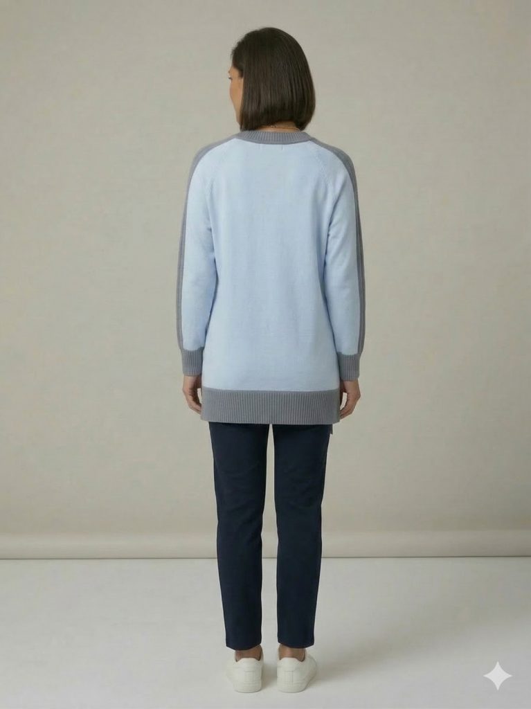 GHİSA Kol ve Belden Lastik Detaylı Tunik 4321 - MAVİ