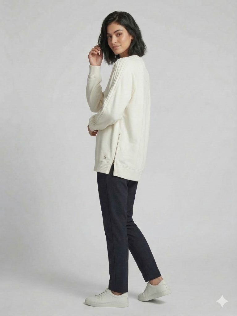 GHİSA Kol ve Belden Lastik Detaylı Tunik 4321 - EKRU