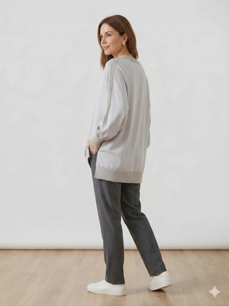 GHİSA Kol ve Belden Lastik Detaylı Tunik 4321 - GRİ