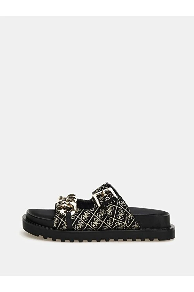 GUESS Kadın Keten Karışımlı Terlik FL6FATFAL03 - Siyah