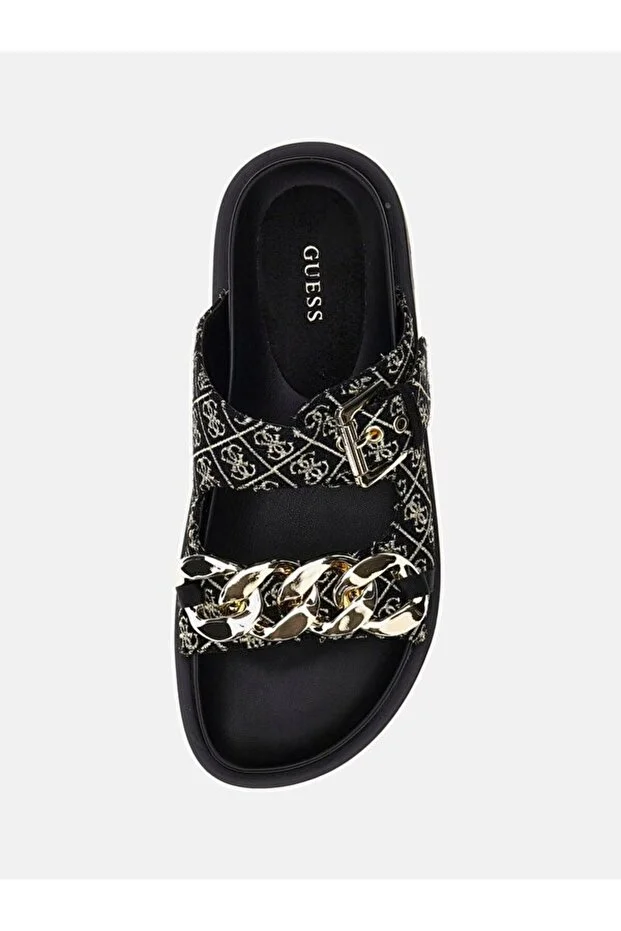 GUESS Kadın Keten Karışımlı Terlik FL6FATFAL03 - Siyah