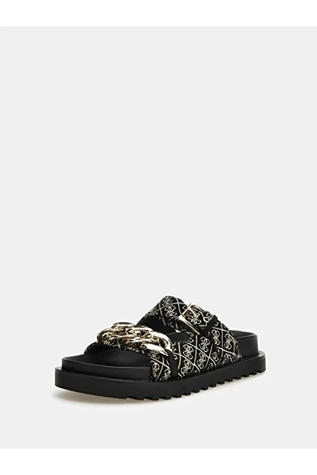 GUESS Kadın Keten Karışımlı Terlik FL6FATFAL03 - Siyah