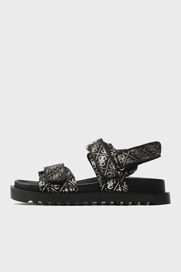 GUESS Fabelis Logolu Sandalet FL6FBSFAL03 - Siyah