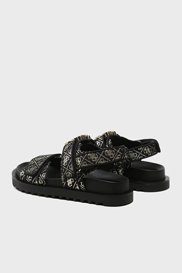 GUESS Fabelis Logolu Sandalet FL6FBSFAL03 - Siyah