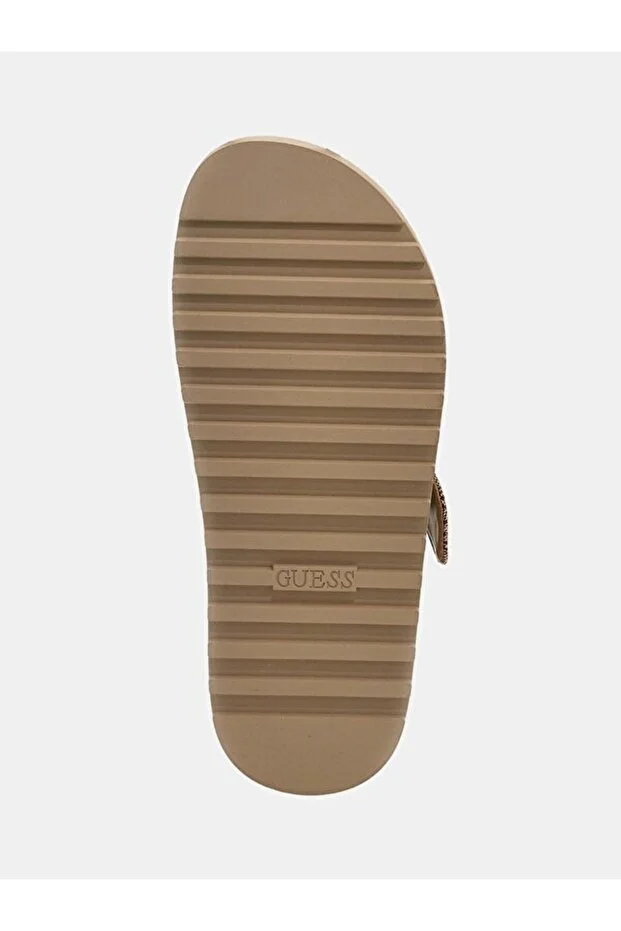 GUESS 4G Logolu Kadın Terlik FL6FT2FAL03 - bej-kahve