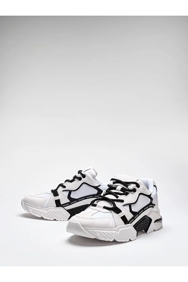 GUESS Carrli Kadın Sneaker FLJCR6ELE12 - BEYAZ-SİYAH