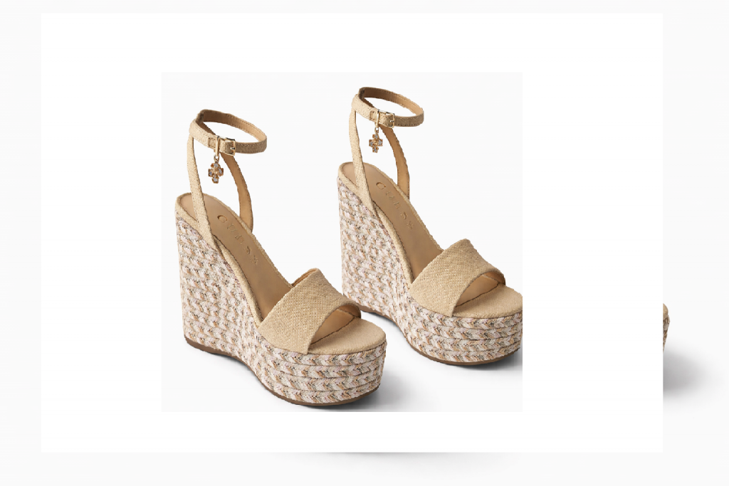 GUESS Topuklu Bilekten Bağlamalı Terlik FLJERLELE04 - naturel