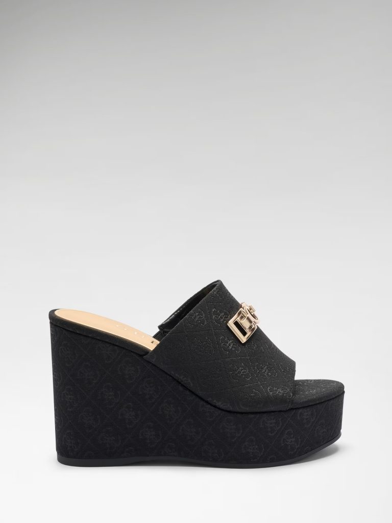 GUESS Evenza G Logo Terlik FLJEVZFAB04 - Siyah