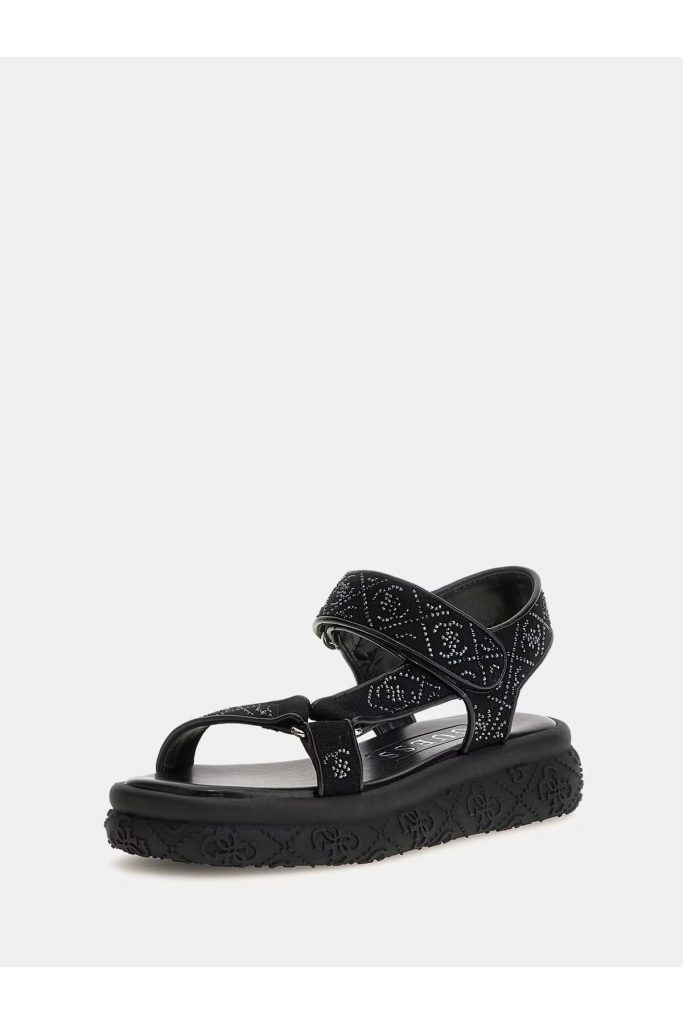 GUESS Lode 4G Logolu Sandalet FLJLODFAP03 - Siyah