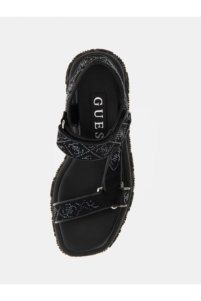GUESS Lode 4G Logolu Sandalet FLJLODFAP03 - Siyah
