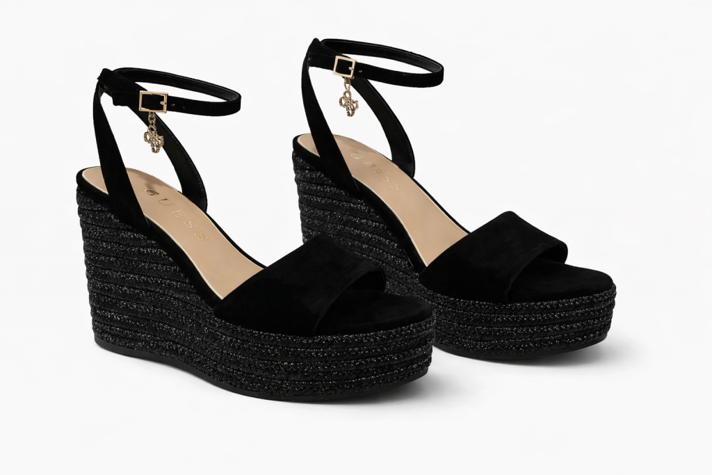 GUESS Bilekten Bağlamalı Terlik FLJLY2SUE04 - Siyah