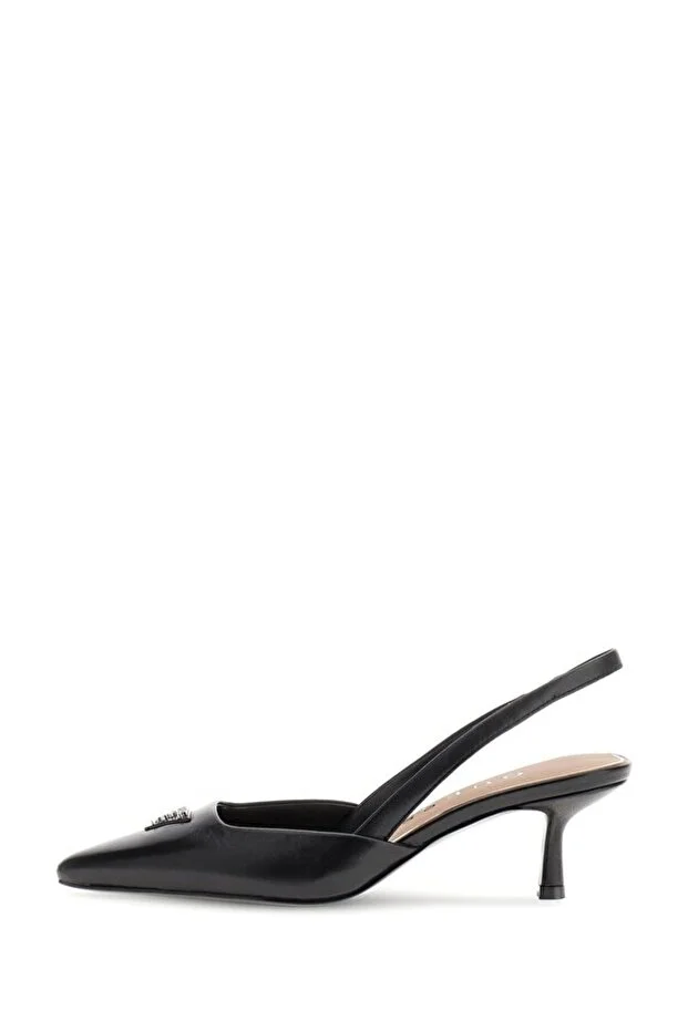 GUESS Yanno Kadın Deri Topuklu Ayakkabı FLJY2NLEA05 - Siyah