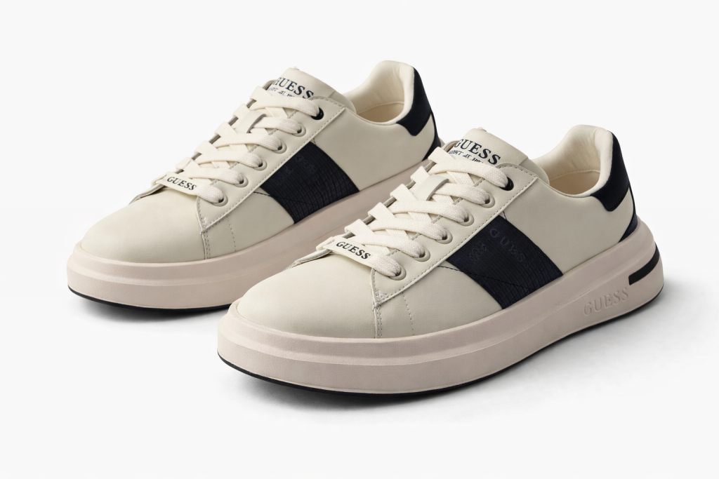 GUESS Yan Şeritli Erkek Ayakkabı FMJEBALEA12 - BEYAZ-LACİ