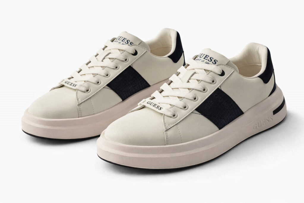 GUESS Yan Şeritli Erkek Ayakkabı FMJEBALEA12 - BEYAZ-LACİ