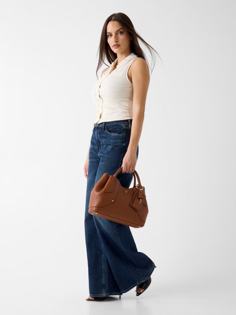 GUESS Darcy Logo El Çantası HWBG9914060 - konyak