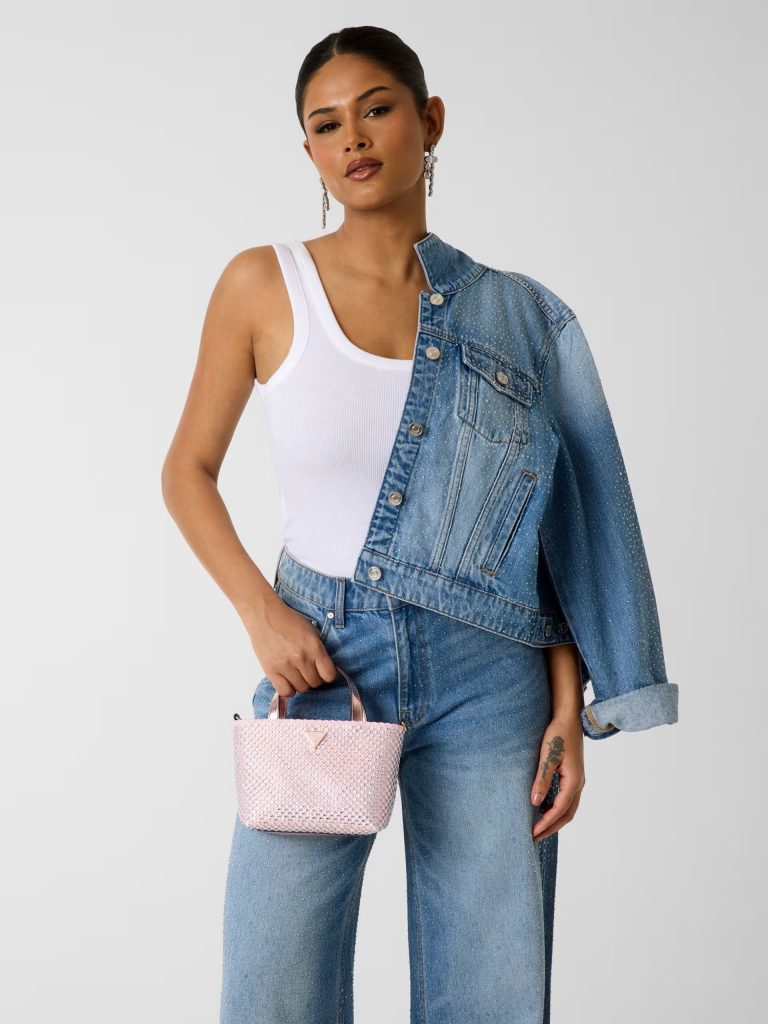 GUESS Tasmin Rhinestones El Çantası  HWRG9931750 - pembe