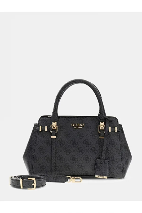 GUESS Logolu Küçük Çok Bölmeli Kadın Antrasit El Çantası HWSG9917050