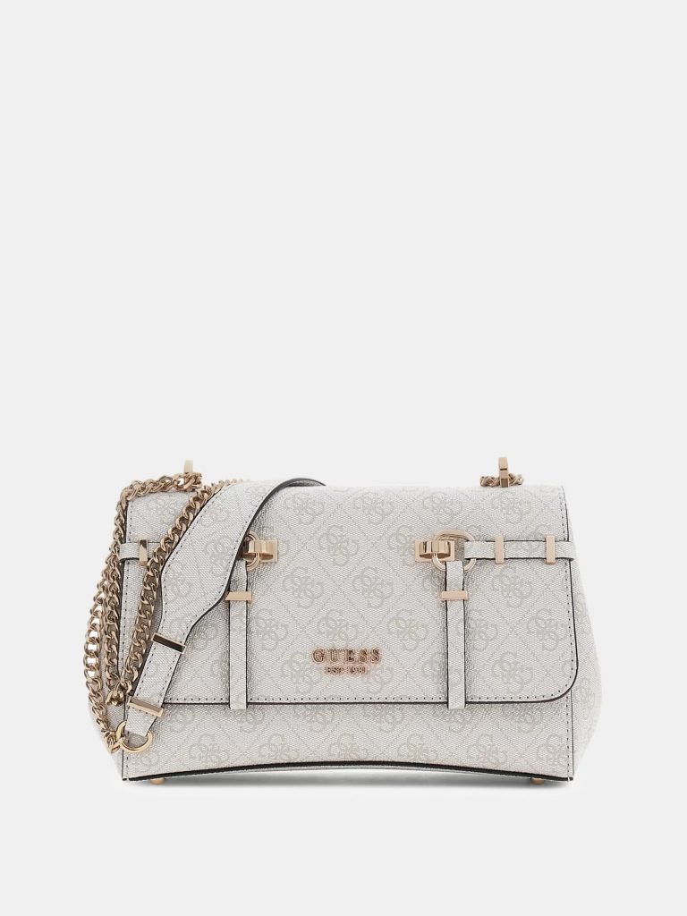 GUESS Leona Logo Çapraz Askılı Çanta HWSG9917210 - kemik