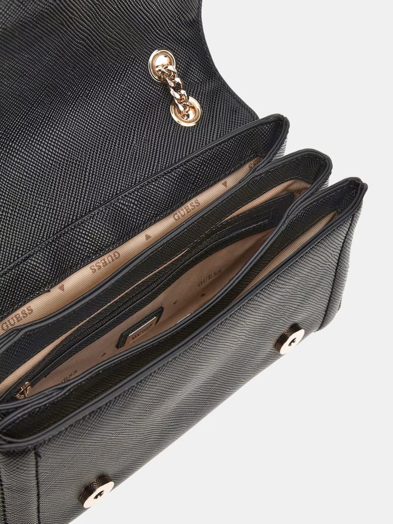 GUESS Noelle Saffiano Mini Çapraz Çanta HWZG9672210 - Siyah