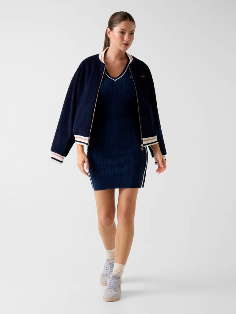 GUESS Kablo Örgü Mini  Elbise V6RK09Z4652 - Lacivert