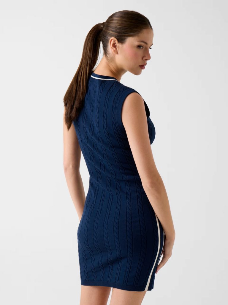 GUESS Kablo Örgü Mini  Elbise V6RK09Z4652 - Lacivert