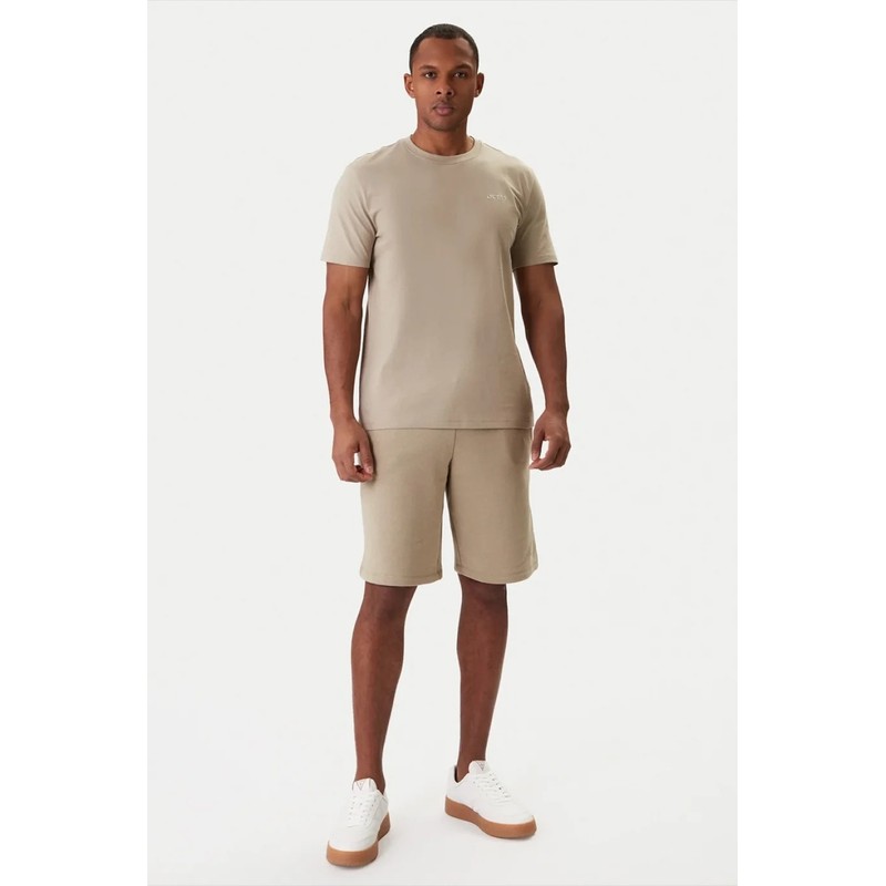 GUESS Pamuklu Regular Fit Logolu Bisiklet Yaka Erkek T Shirt  Z6RI17I3Z14 - BEJ