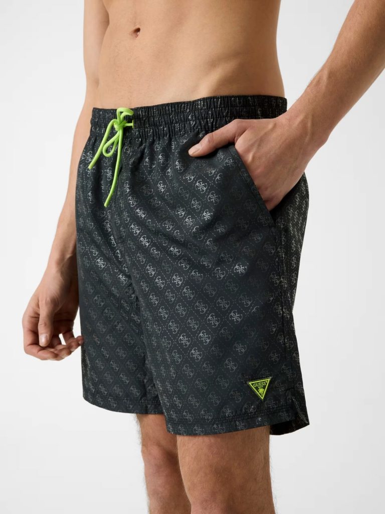 GUESS 4G Logo Mayo Şortları F6GT26WG2A2 - MAVİ