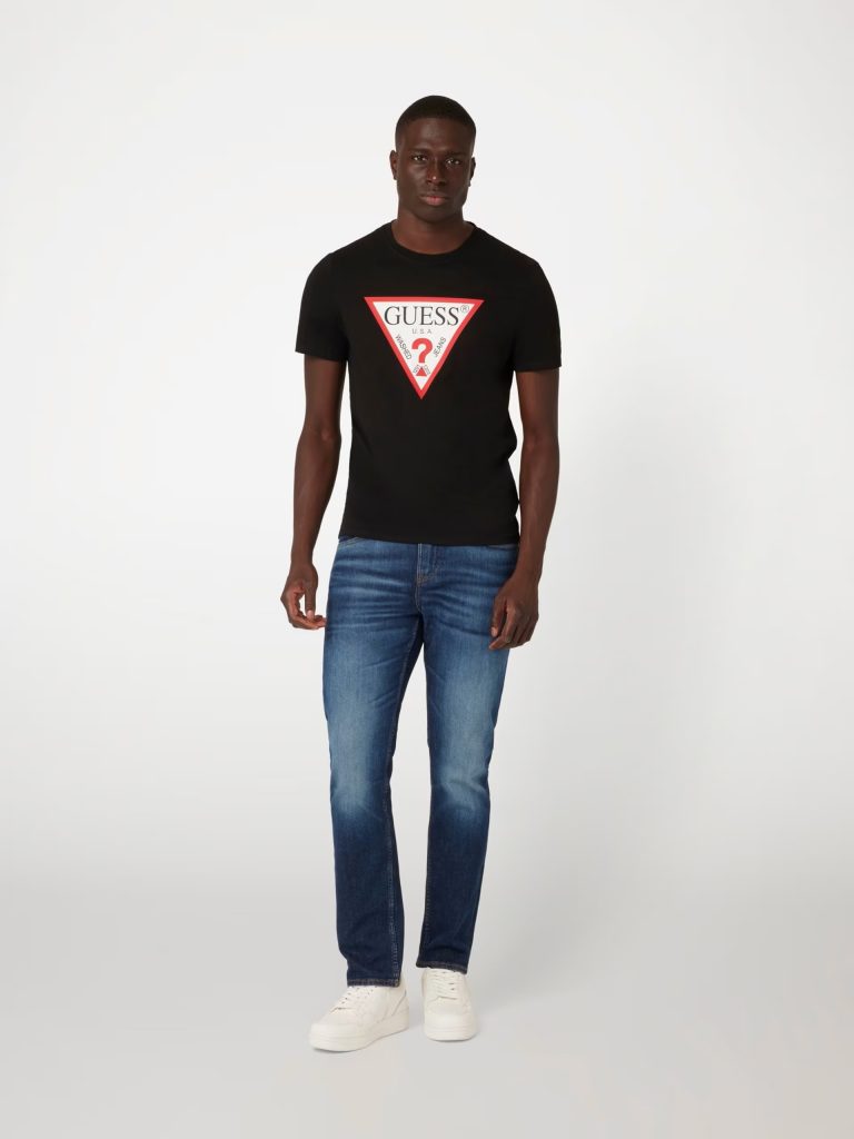 GUESS Üçgen Logolu T-shirt  M2YI71I3Z14 - Siyah