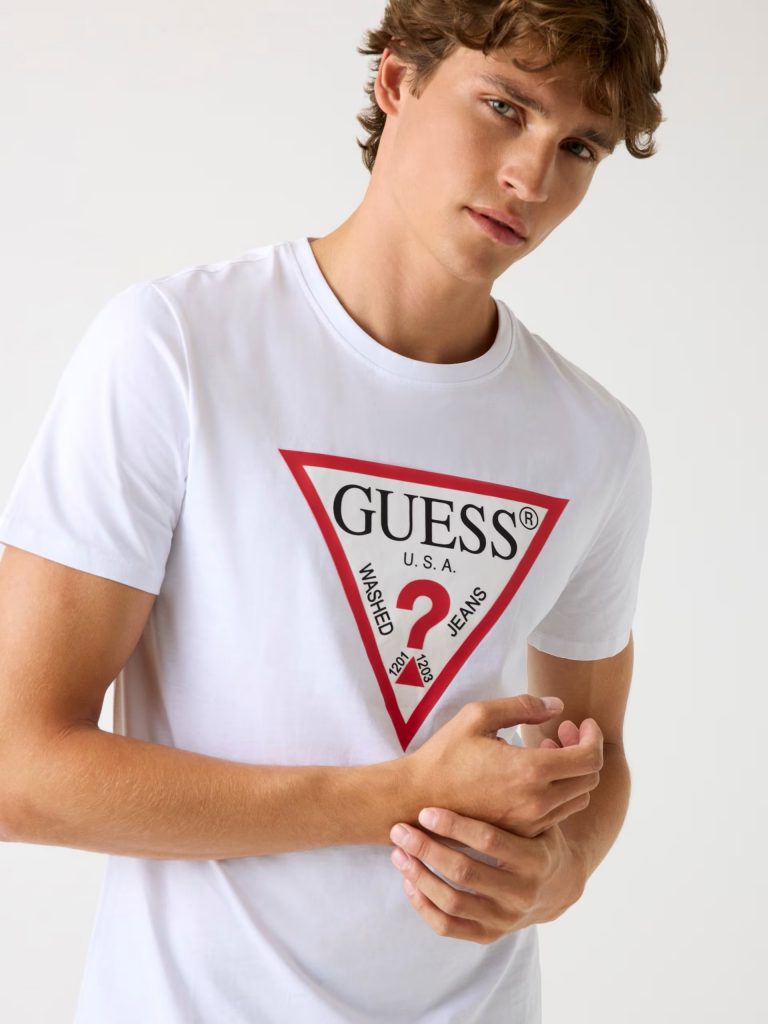 GUESS Üçgen Logolu T-shirt  M2YI71I3Z14 - Beyaz