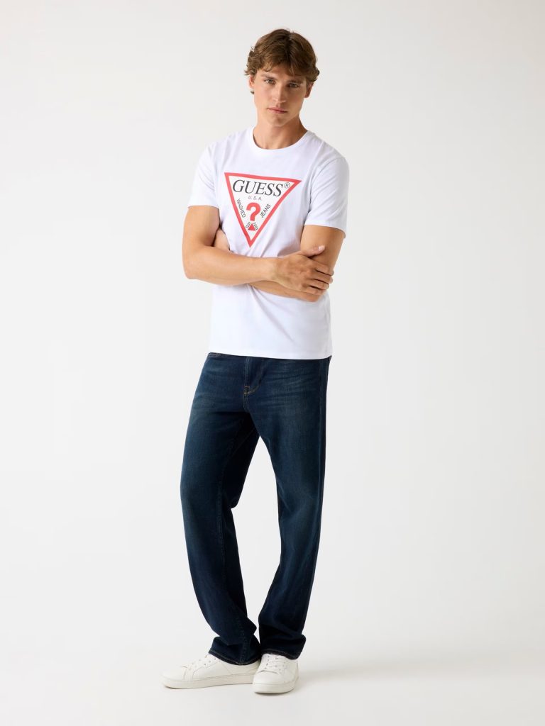 GUESS Üçgen Logolu T-shirt  M2YI71I3Z14 - Beyaz