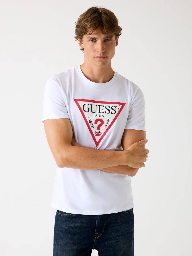 GUESS Üçgen Logolu T-shirt  M2YI71I3Z14 - Beyaz