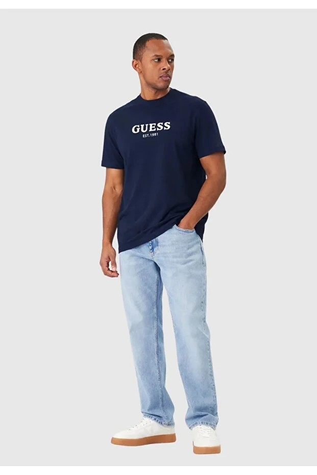 GUESS Jersey Erkek Regular Fit T-Shirt M6GI16K3032 - Lacivert