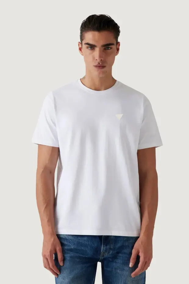 GUESS Jersey Erkek Modal Karışımlı Regular Fit T-Shirt M6GI21K3053 - Beyaz