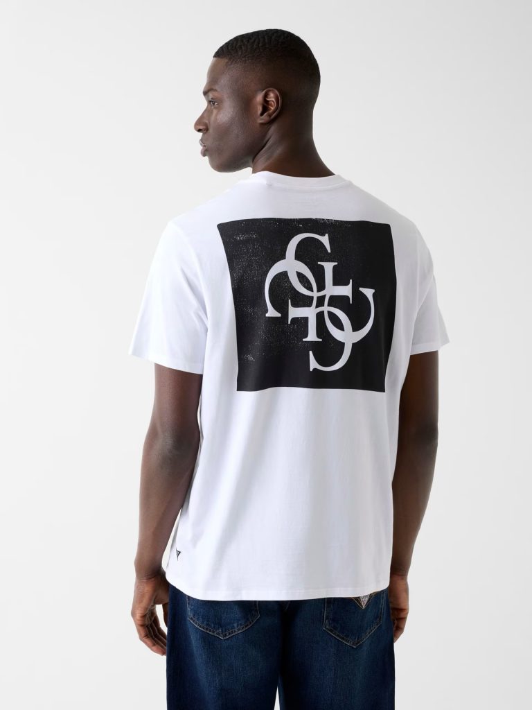 GUESS 4G Logo Tişört  M6GI27K3249 - EKRU