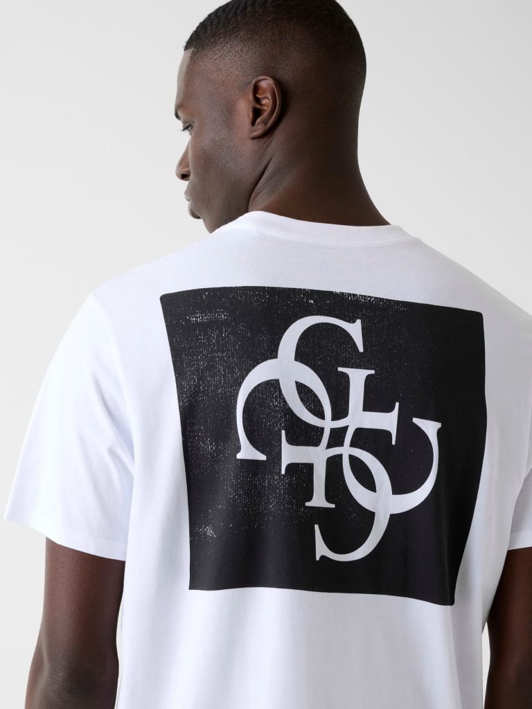 GUESS 4G Logo Tişört  M6GI27K3249 - EKRU