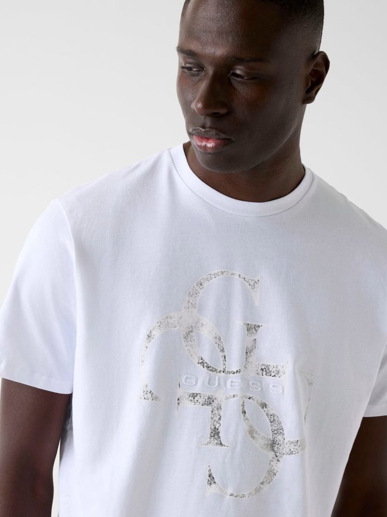 GUESS Logo Baskılı Tişört  M6RI03I3Z14 - Beyaz