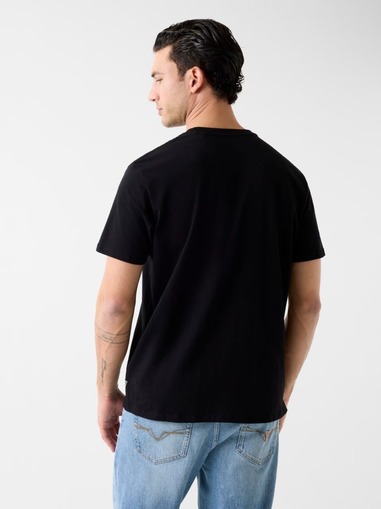 GUESS Logo Baskılı Tişört  M6RI03I3Z14 - Siyah