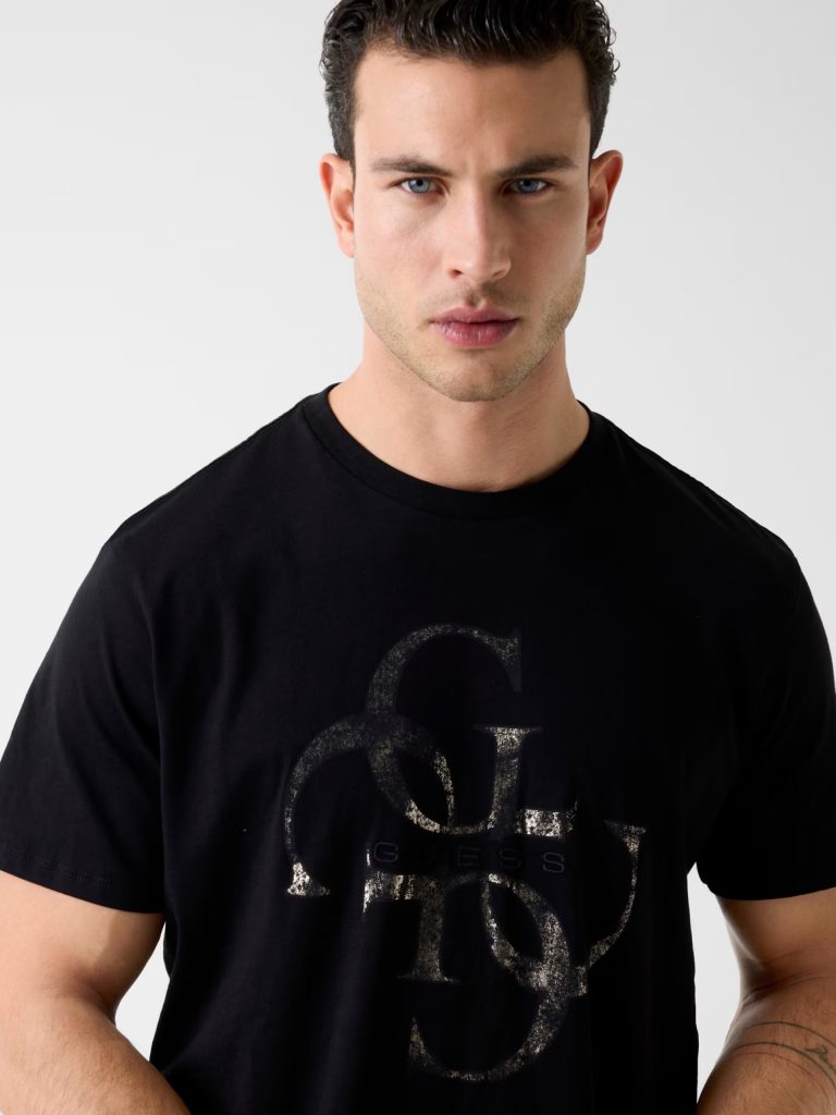 GUESS Logo Baskılı Tişört  M6RI03I3Z14 - Siyah