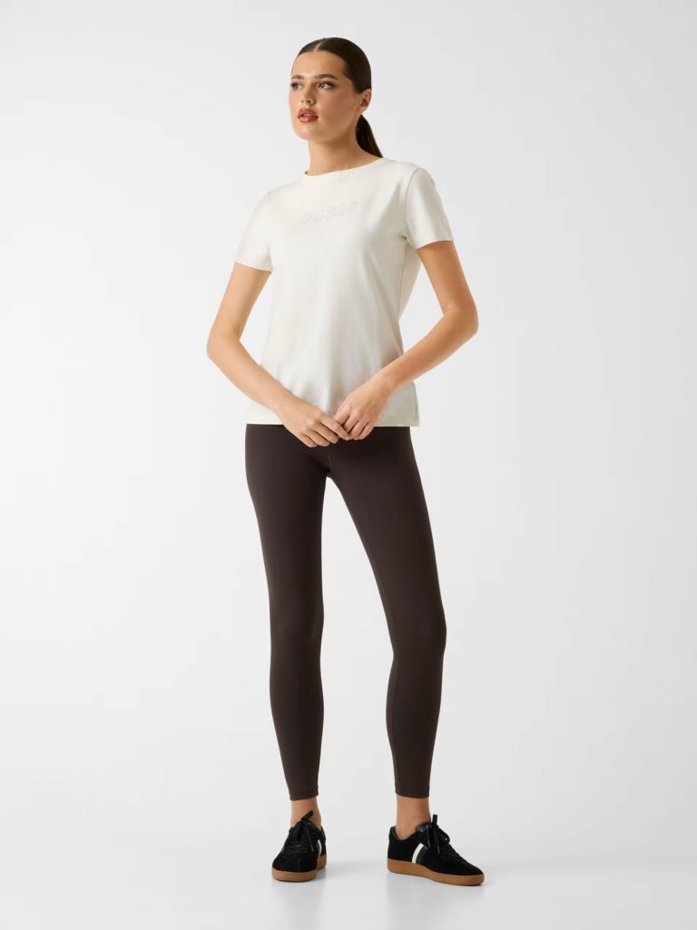 GUESS Rhinestones Logolu Tişört V3BI11J1314 - BEJ