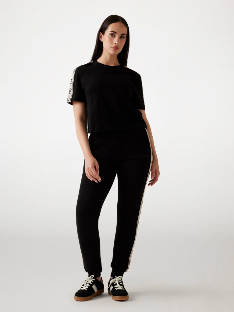 GUESS Logo Bantlı Kısa Tişört  V3RI08I3Z14 - Siyah