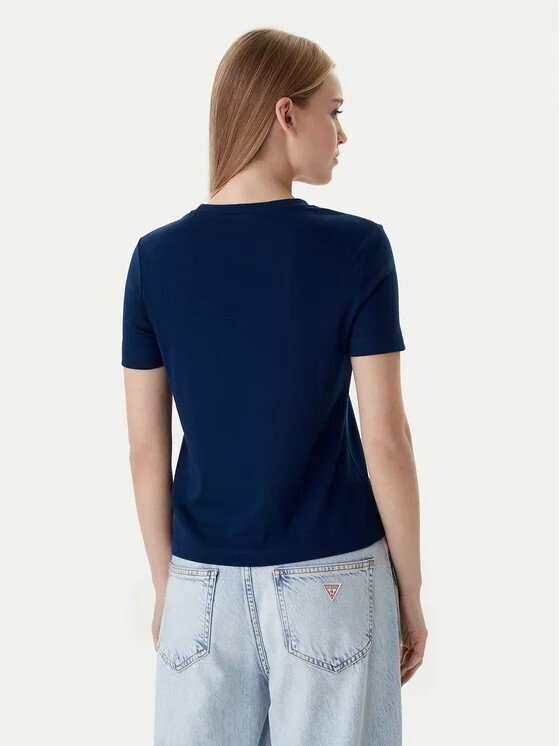 GUESS Üçgen Logolu T-shirt V6RI17KD741 - MAVİ