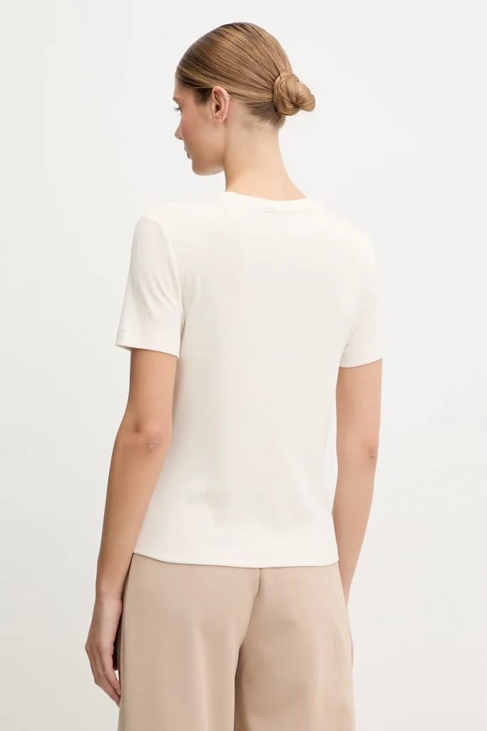 GUESS Üçgen Logolu T-shirt V6RI17KD741 - Beyaz