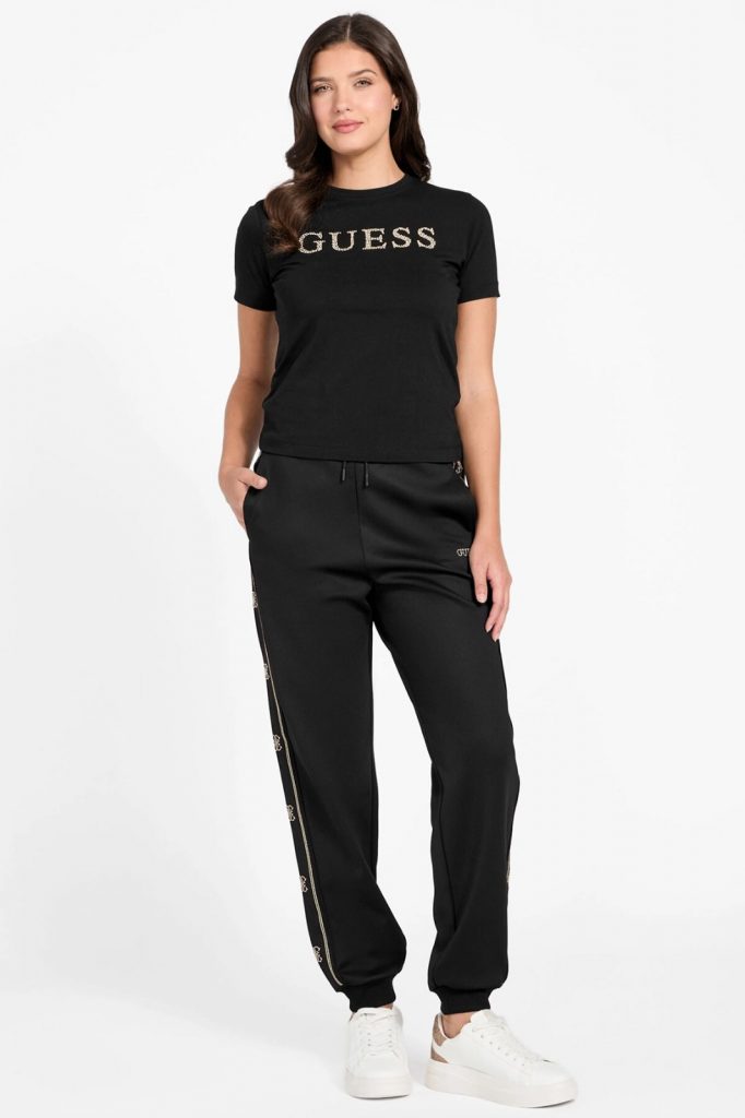 GUESS Athleisure T-shirt V6RI20J1314 - Siyah