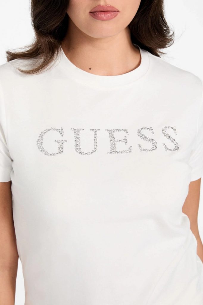 GUESS Athleisure T-shirt V6RI20J1314 - Beyaz