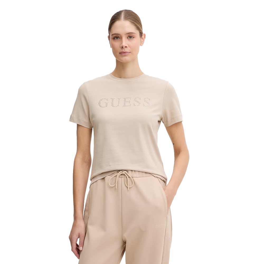 GUESS Athleisure T-shirt V6RI20J1314 - BEJ